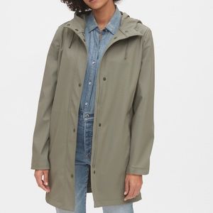 GAP Upcycled Raincoat in Olive Green